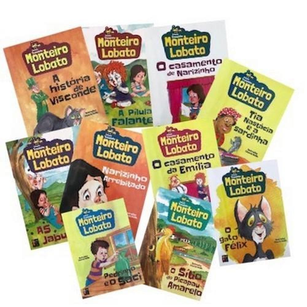 Box Com 10 Livros - Coleção Trenzinho - Monteiro Lobato