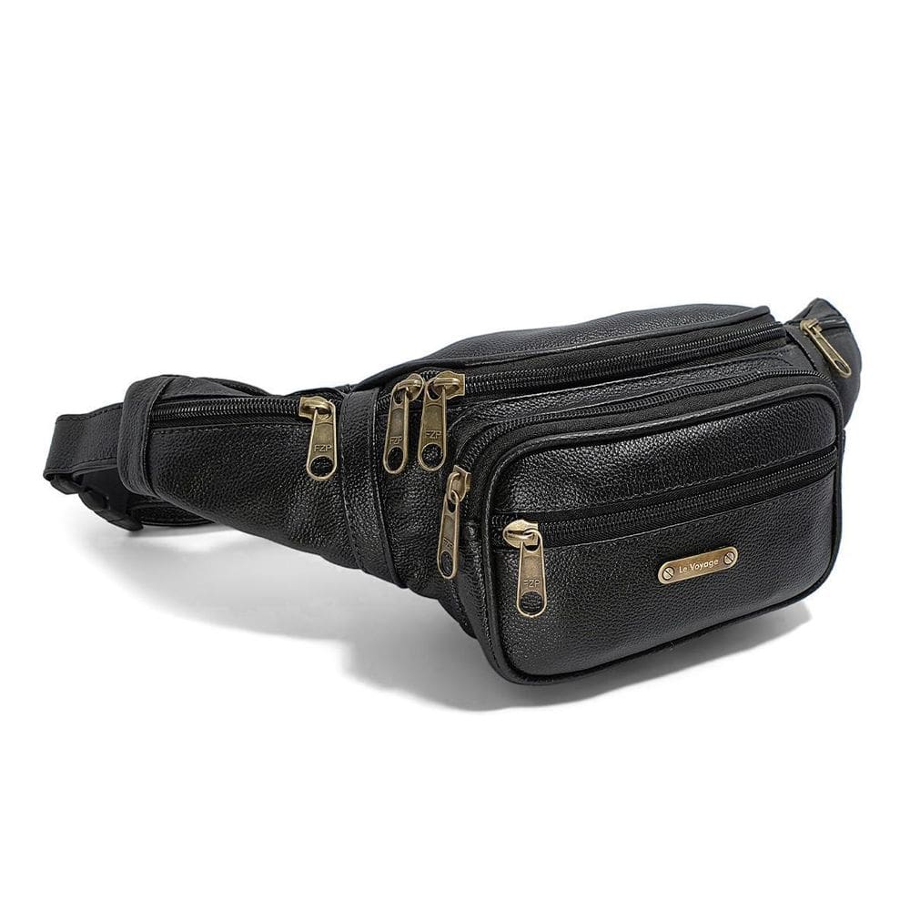 Pochete Masculina De Couro Le Voyage Grande Espaçosa