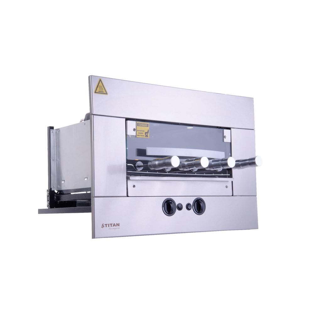 Churrasqueira A Gás De Embutir 4 Espetos Titan Glp 220V