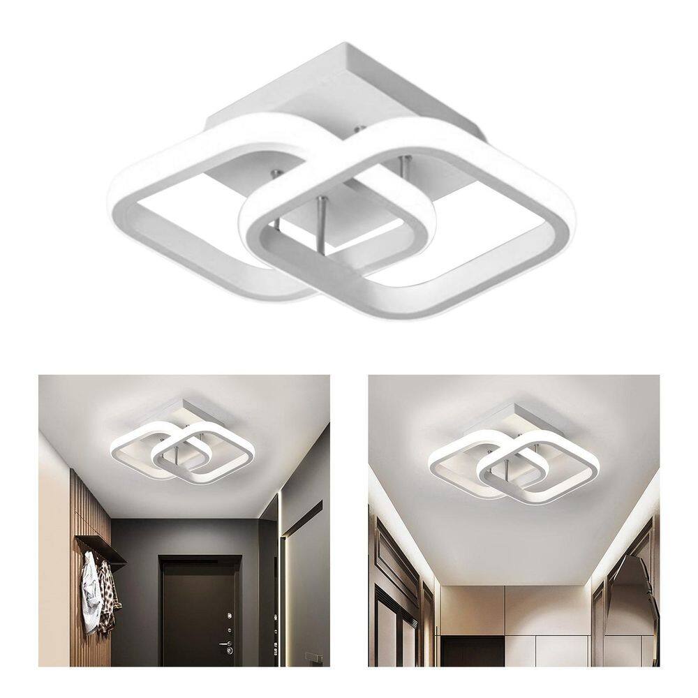 Lustre De Teto Led Para Banheiro 24X20X12,5Cm - Branco