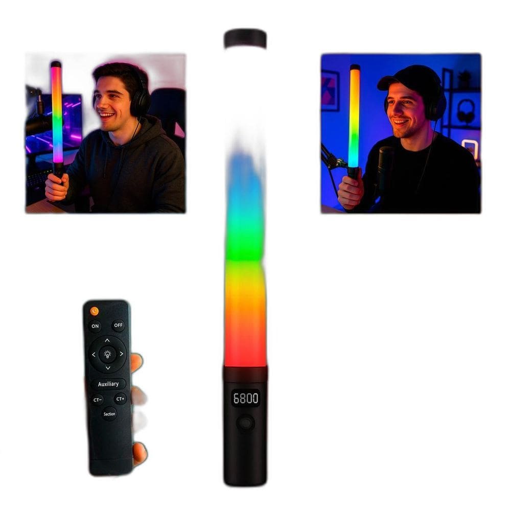 Bastão Led Potente Com Cores Artísticas Em Rgb
