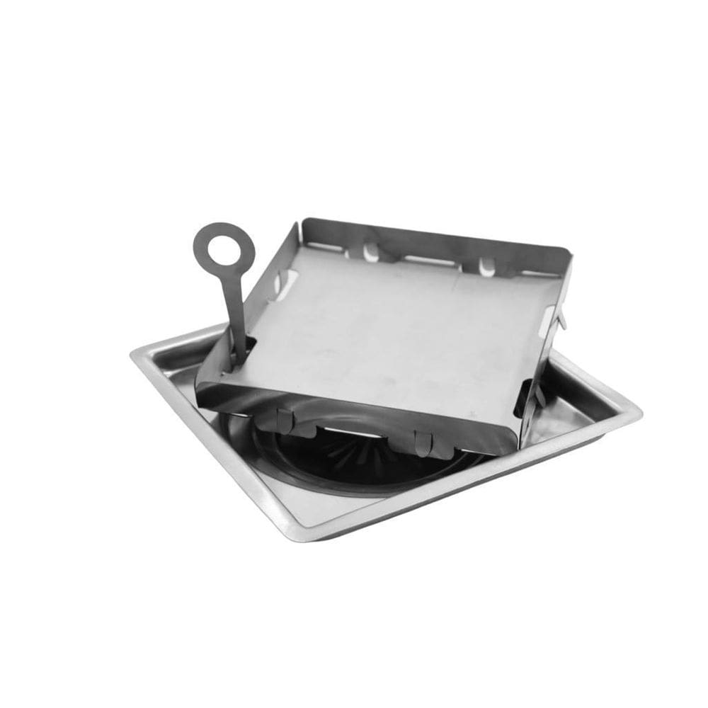 Ralo Oculto 15 Cm X 15 Cm Com Saída De 100Mm E 150 Mm