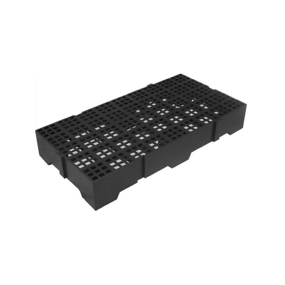 Estrado Alto Pallet Piso Plástico Deck 13X41X82Cm Preto