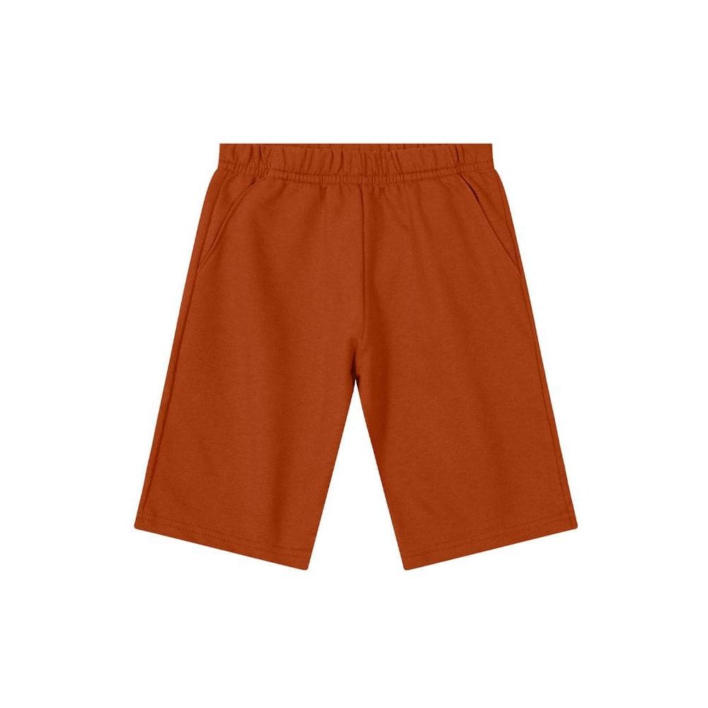 Bermuda Básica Infantil Menino Em Moletinho Brandili-Marrom