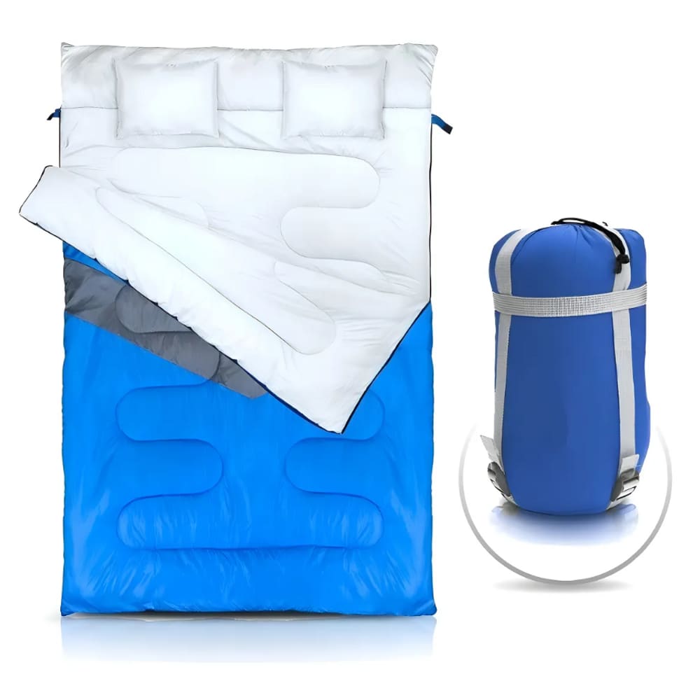 Saco De Dormir Nautika Casal Kuple Com Travesseiro -5°c A 5°c