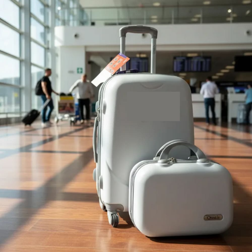 Mala de Viagem Pequena 10kg Bordo  Com Frasqueira Abs Rodinhas Expansiva 360º Qualis