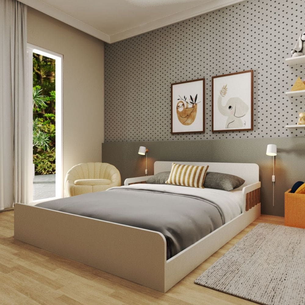 Rack com Painel Linea Gramado/Franca p/TV de 55 White/Noguei