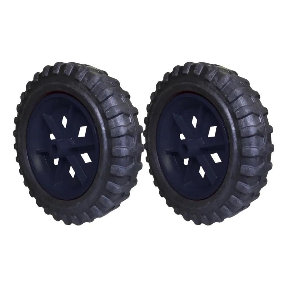 2X 2 Rodas Borracha P/Carrinho De Feira Maleiro Cortadora 15