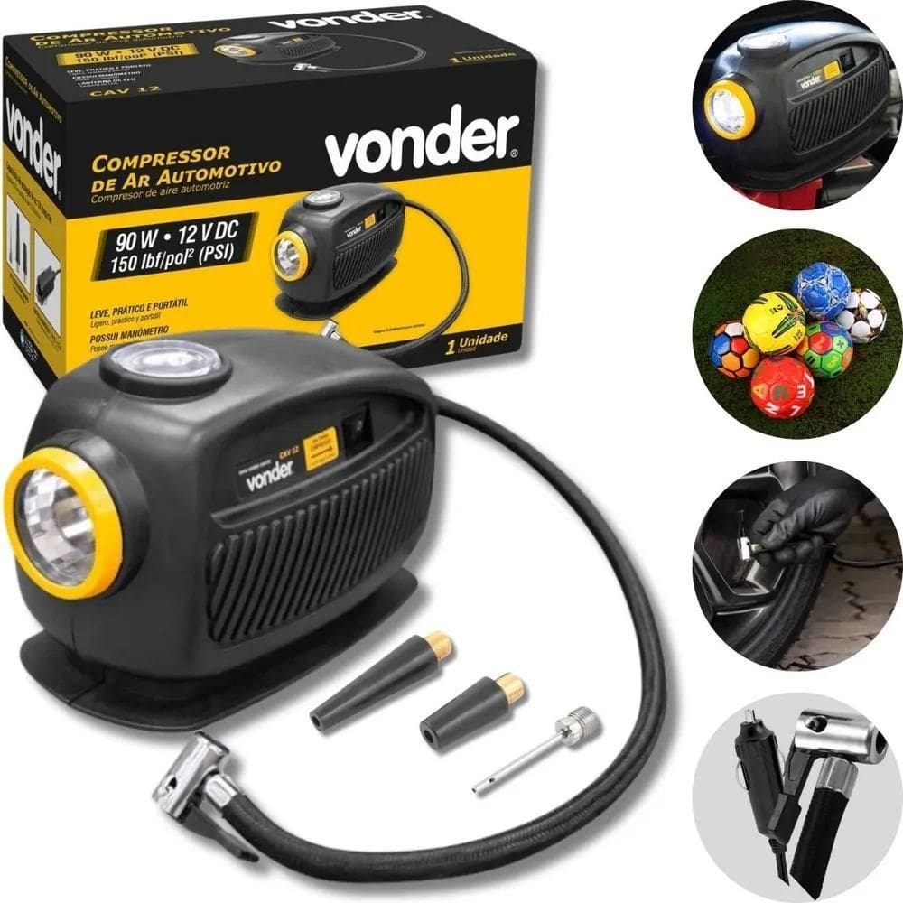 2X Mini Compressor De Ar 12V Pneu Carro Moto Bike