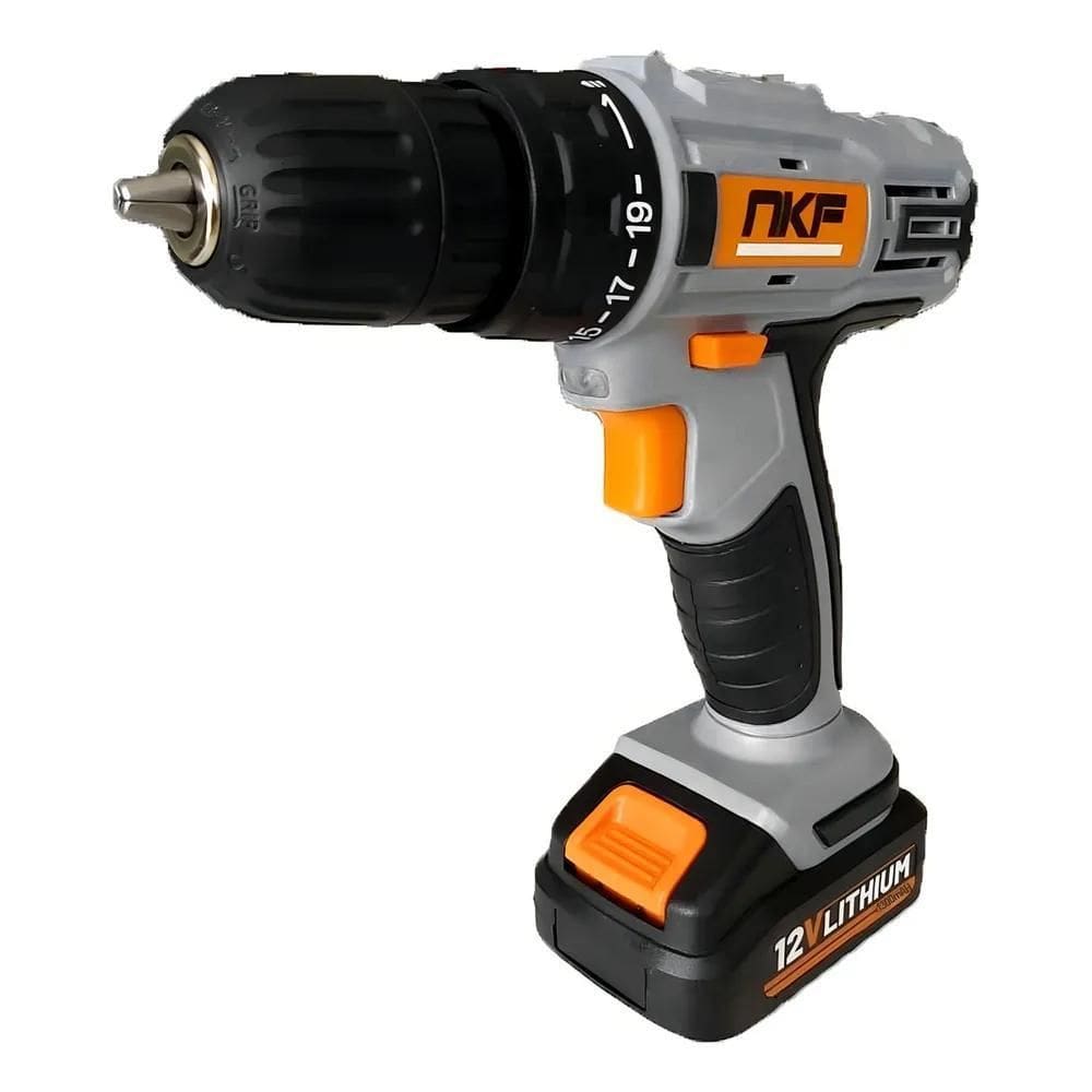 2X Furadeira Parafusadeira Sem Fio De 10Mm Nkf Fp12X + Acces