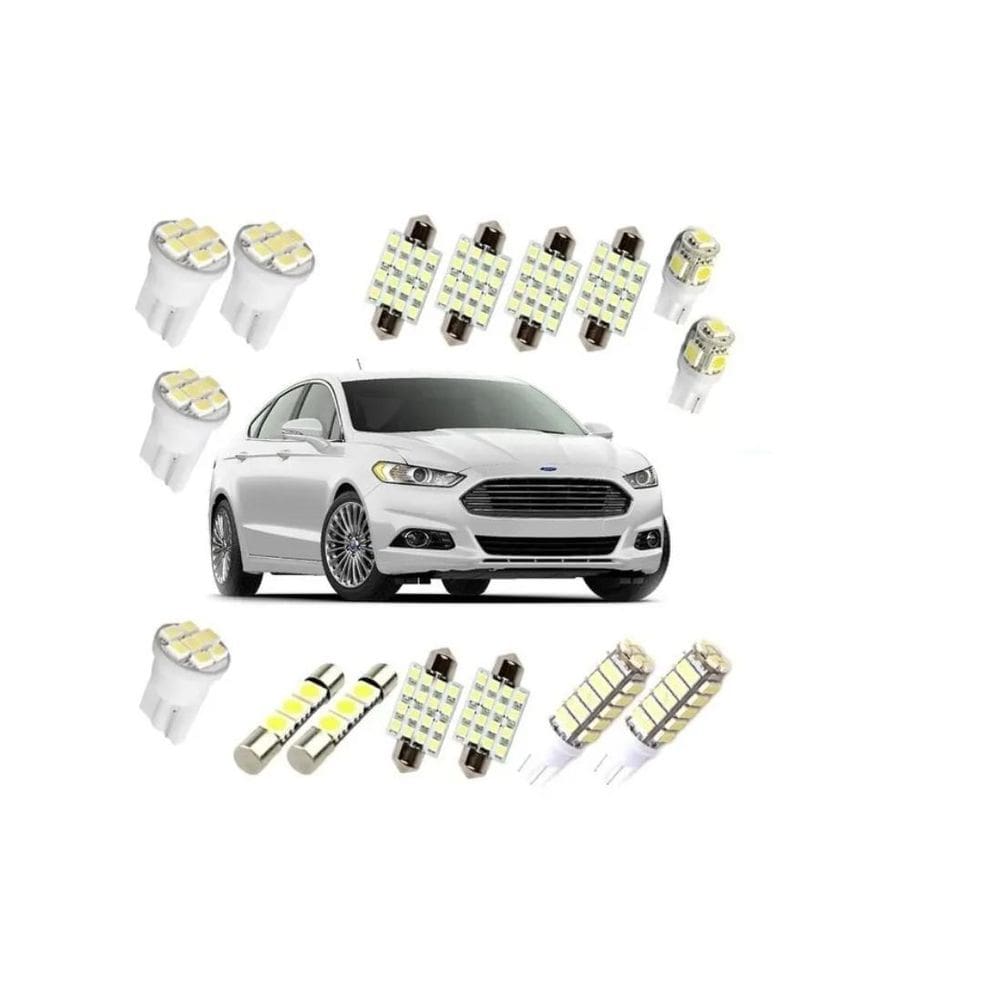 Kit Lâmpadas Led Ford Fusion 13-18 Super Branca