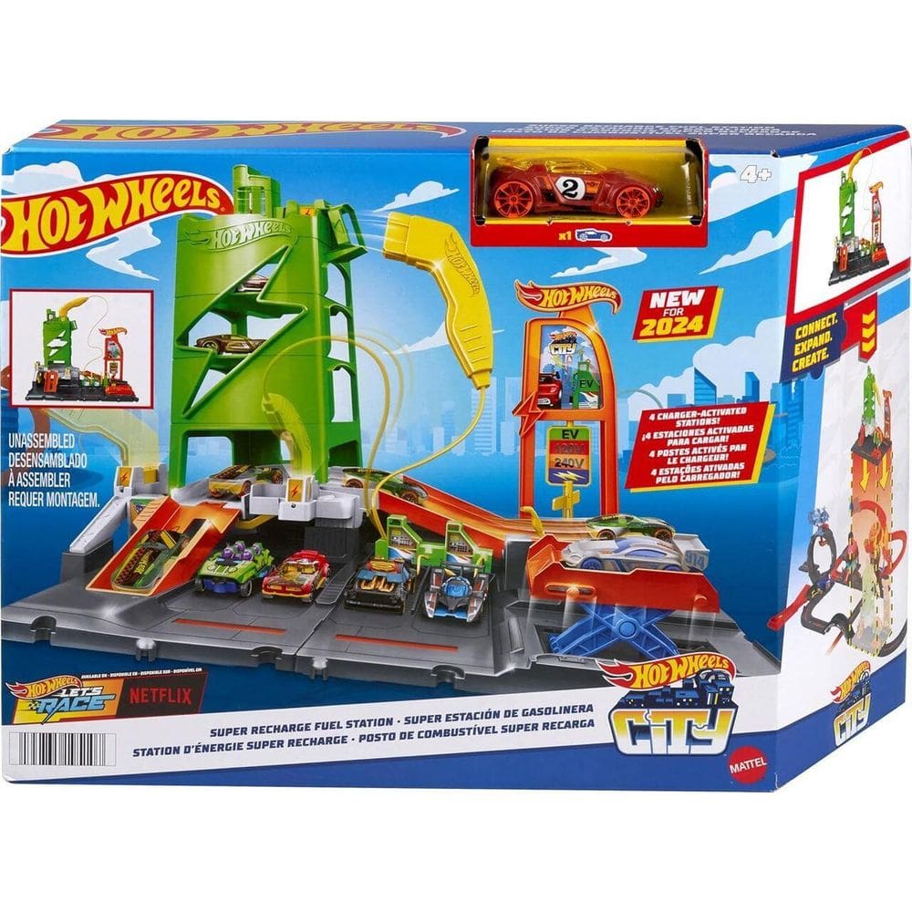 Pista Hot Wheels Posto Combustível Super Recarga Mattel