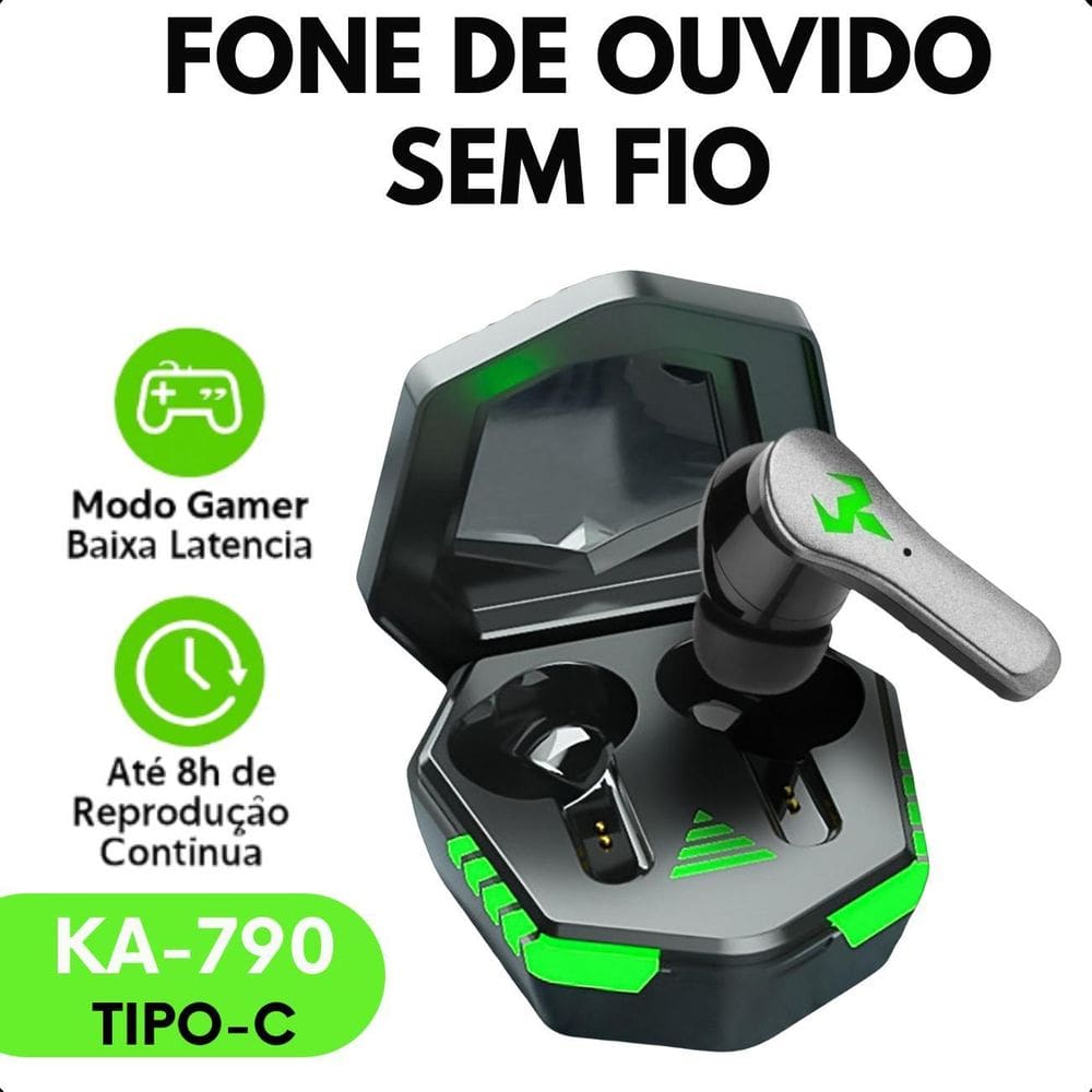 Fone Gamer Bluetooth, Áudio De Alta Fidelidade E Microfone