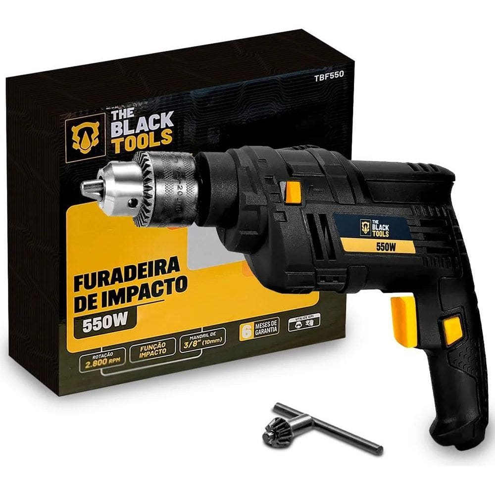 2X Furadeira Elétrica De Impacto 550W 3/8 10Mm