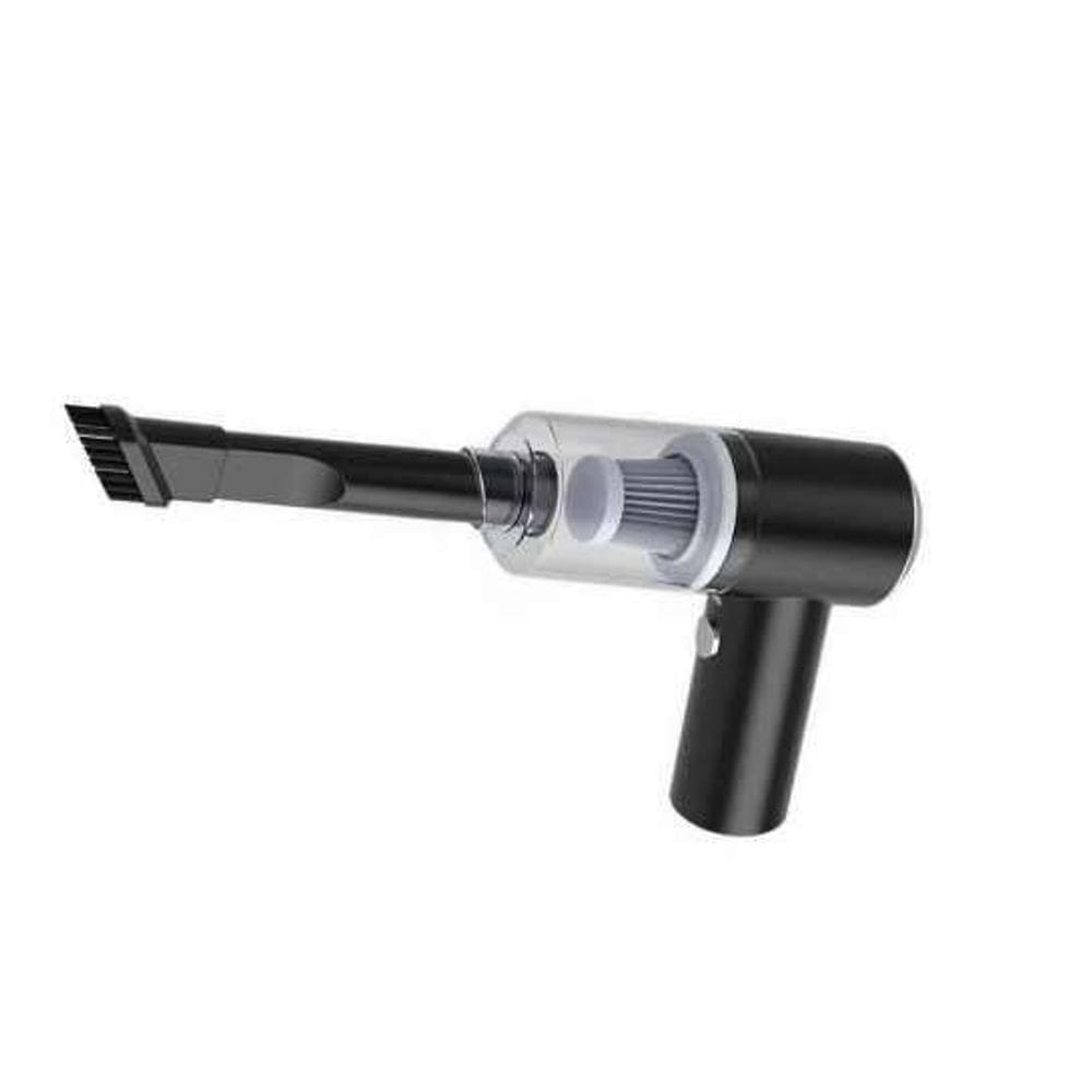 Aspirador De Carro Portátil Potente Recarregável - Preto