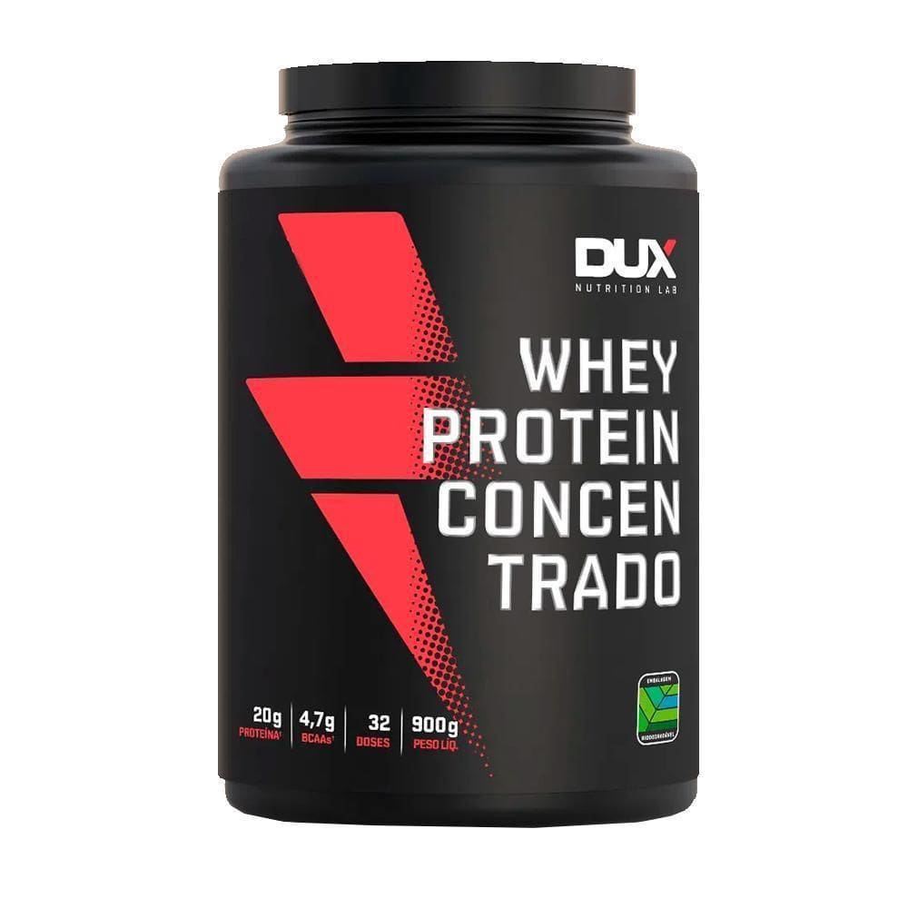 Whey protein concentrado 900g dux - pote - chocolate branco