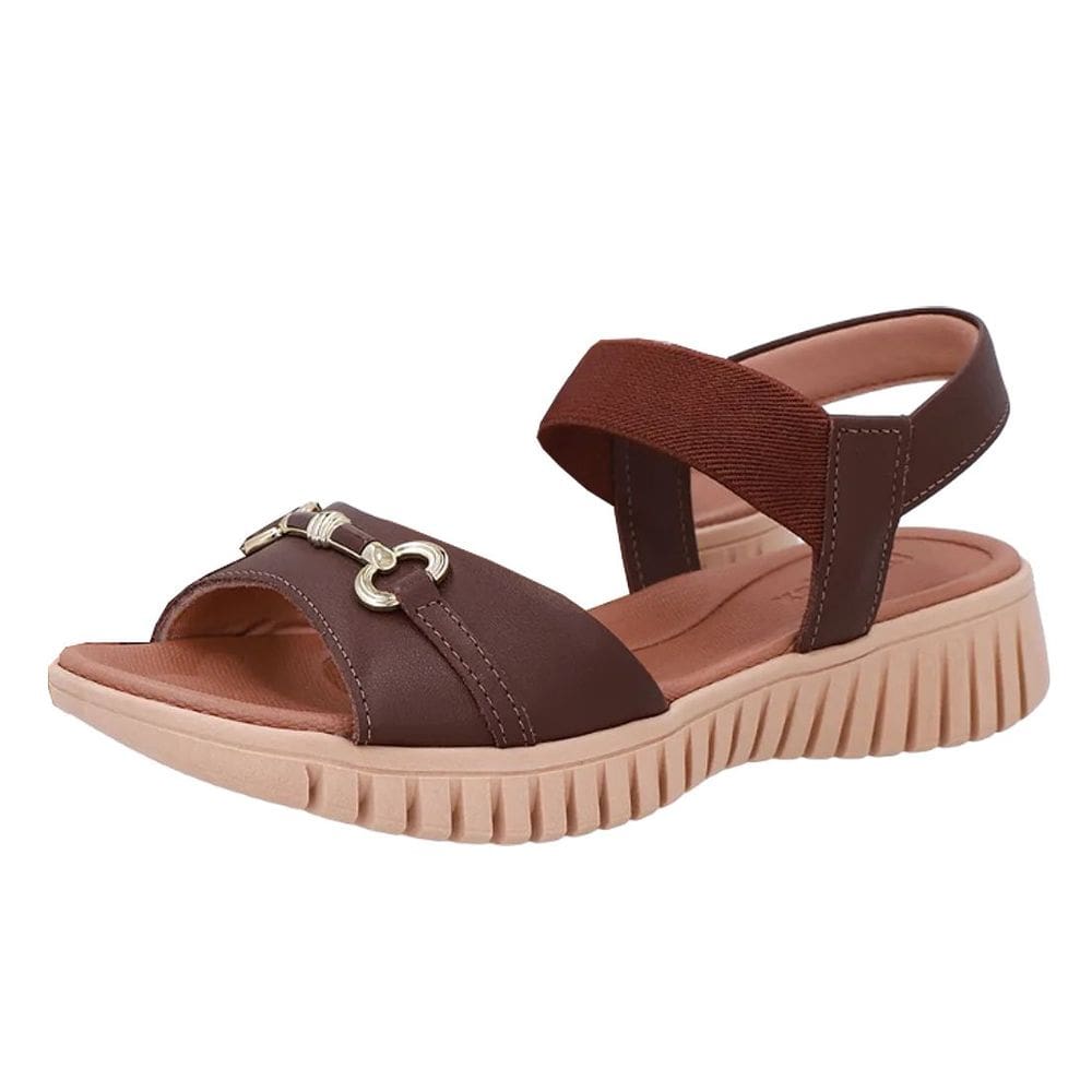 Sandalia Feminina Anabela Baixa Confortavel Leve Usaflex