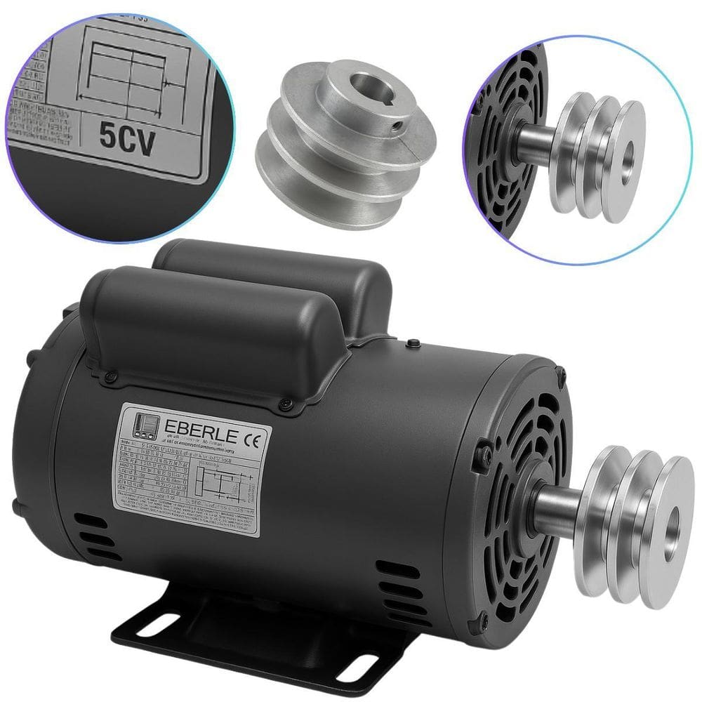 Motor Monofásico Serra Circular 5Cv Alta Rotação Com Polia