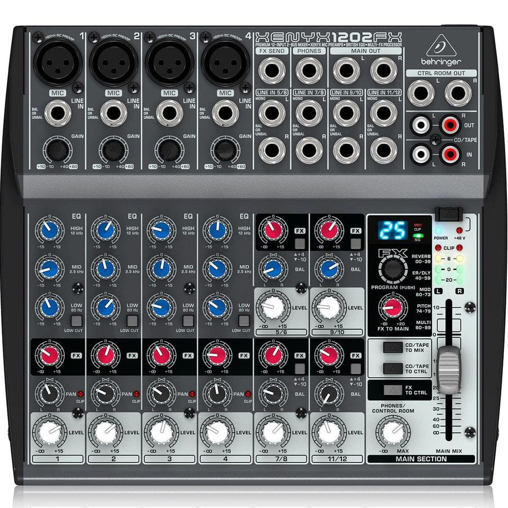 Mesa De Som Behringer Xenyx 1202Fx 12 Canais