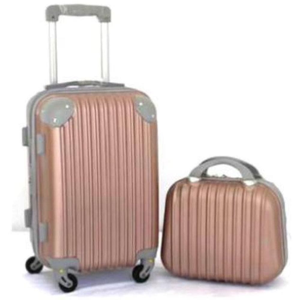 Kit 3 Malas De Bordo 10Kg + 3 Frasqueiras Rodinhas 360 Abs