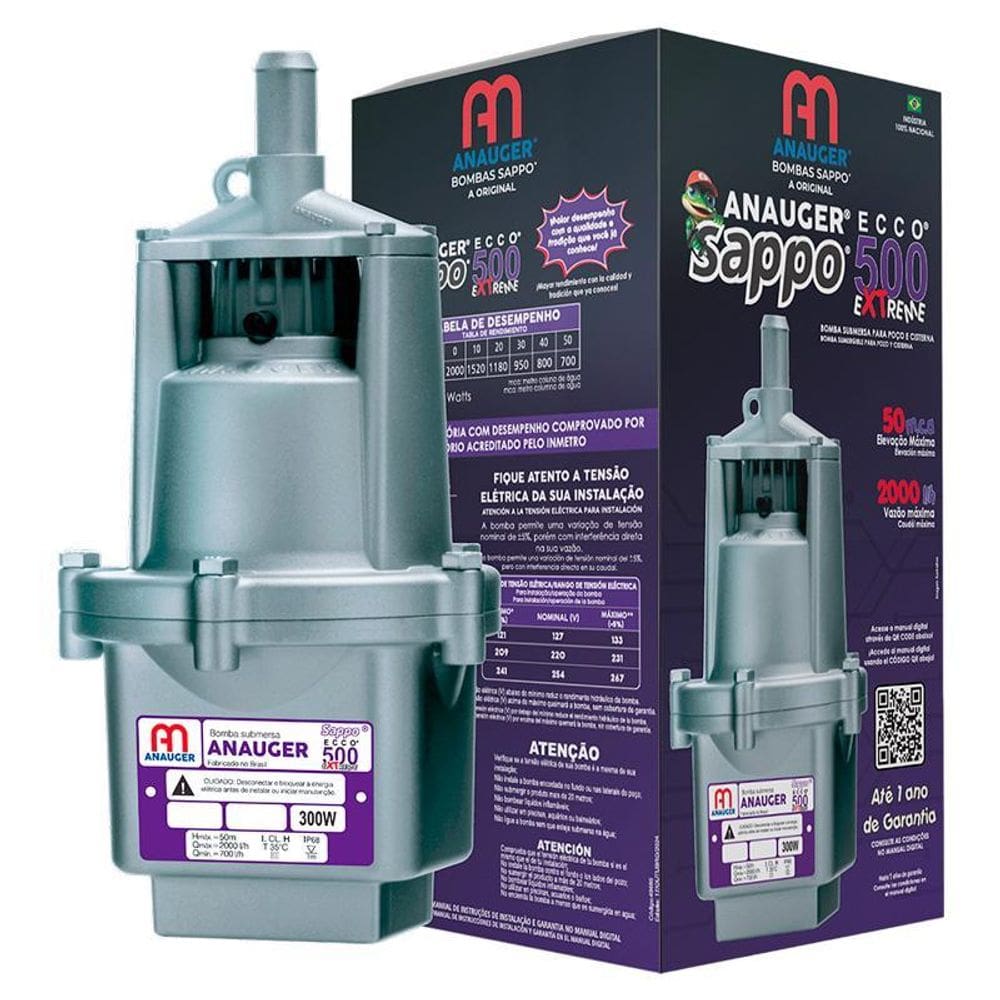 Bomba Anauger Sappo Ecco 500 Extreme 127V