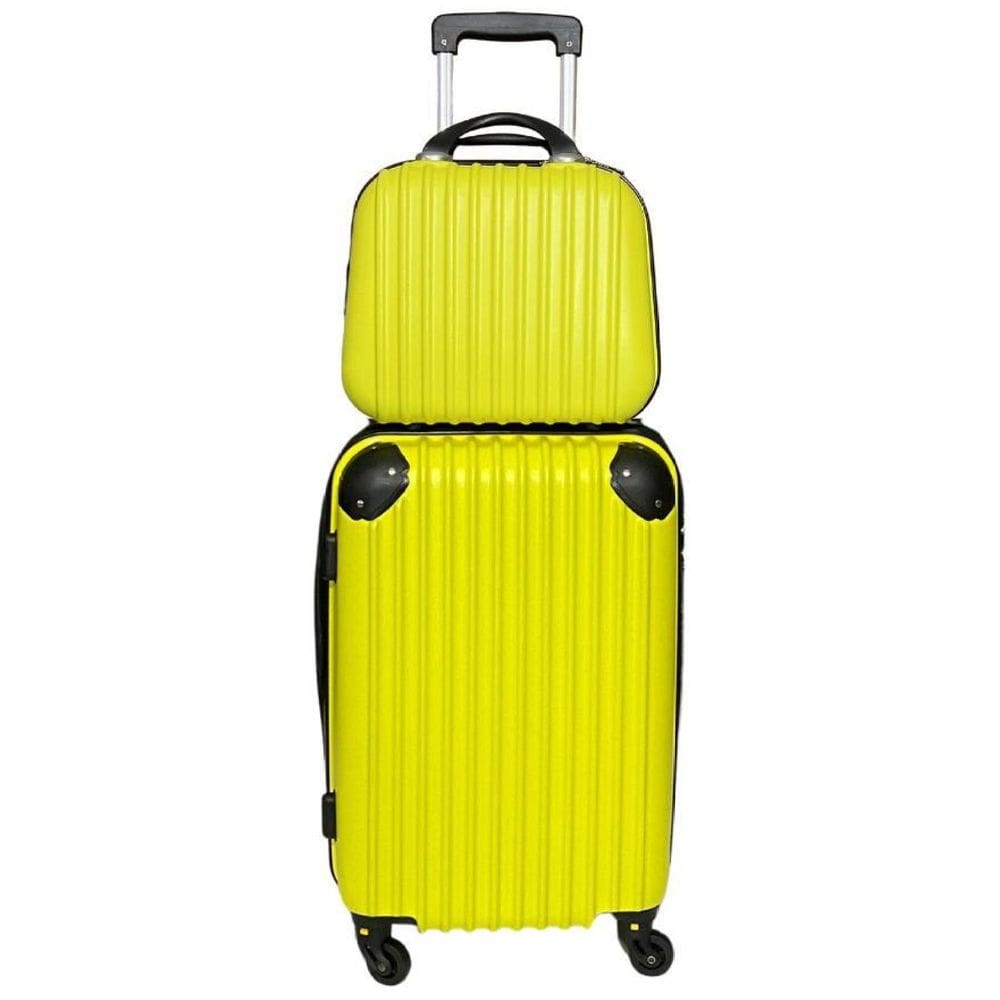 Mala De Bordo 10Kg + Frasqueira Viagem Rodinhas 360 Abs