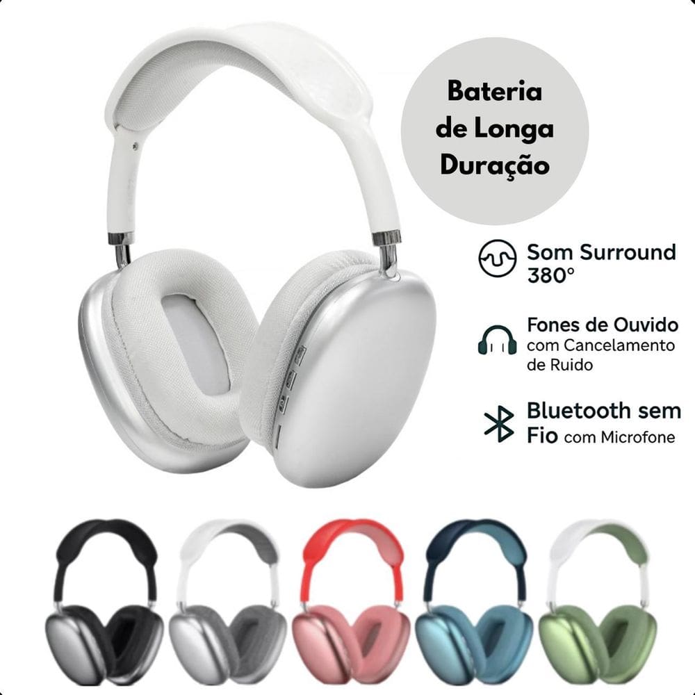 Fone Bluetooth Wireless P9 Som Extra Bass