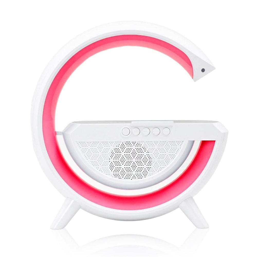 Caixa Som Bluetooth Portátil Luminária Carregador Indução