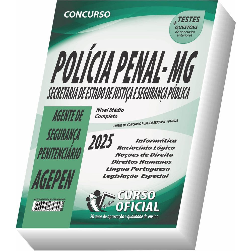 Apostila Ppmg - Polícial Penal - Sejusp Mg - Polícia Penal