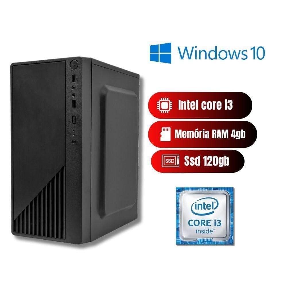 Potência Compacta: Cpu Intel Core I3 Com Ssd 120Gb E 4Gb Ram
