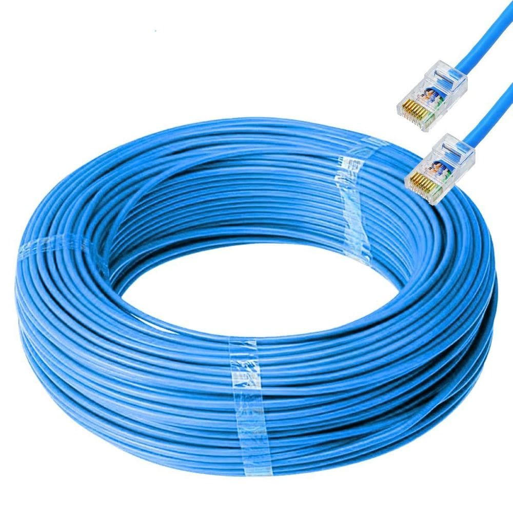 Cabo De Rede Cat6 Furukawa Anatel Montado 30 Metros Azul
