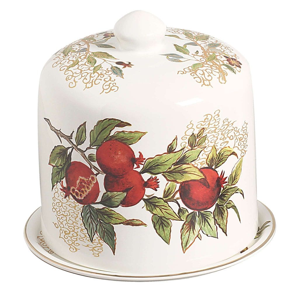 Porta Panetone Encanto Dourado de Cerâmica 21cm - Scalla