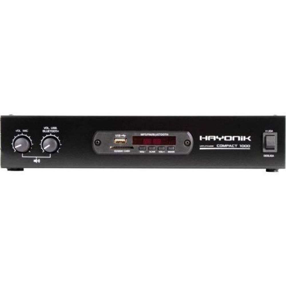Amplificador Hayonik Compact 1000 80W Rms Com Bluetooth