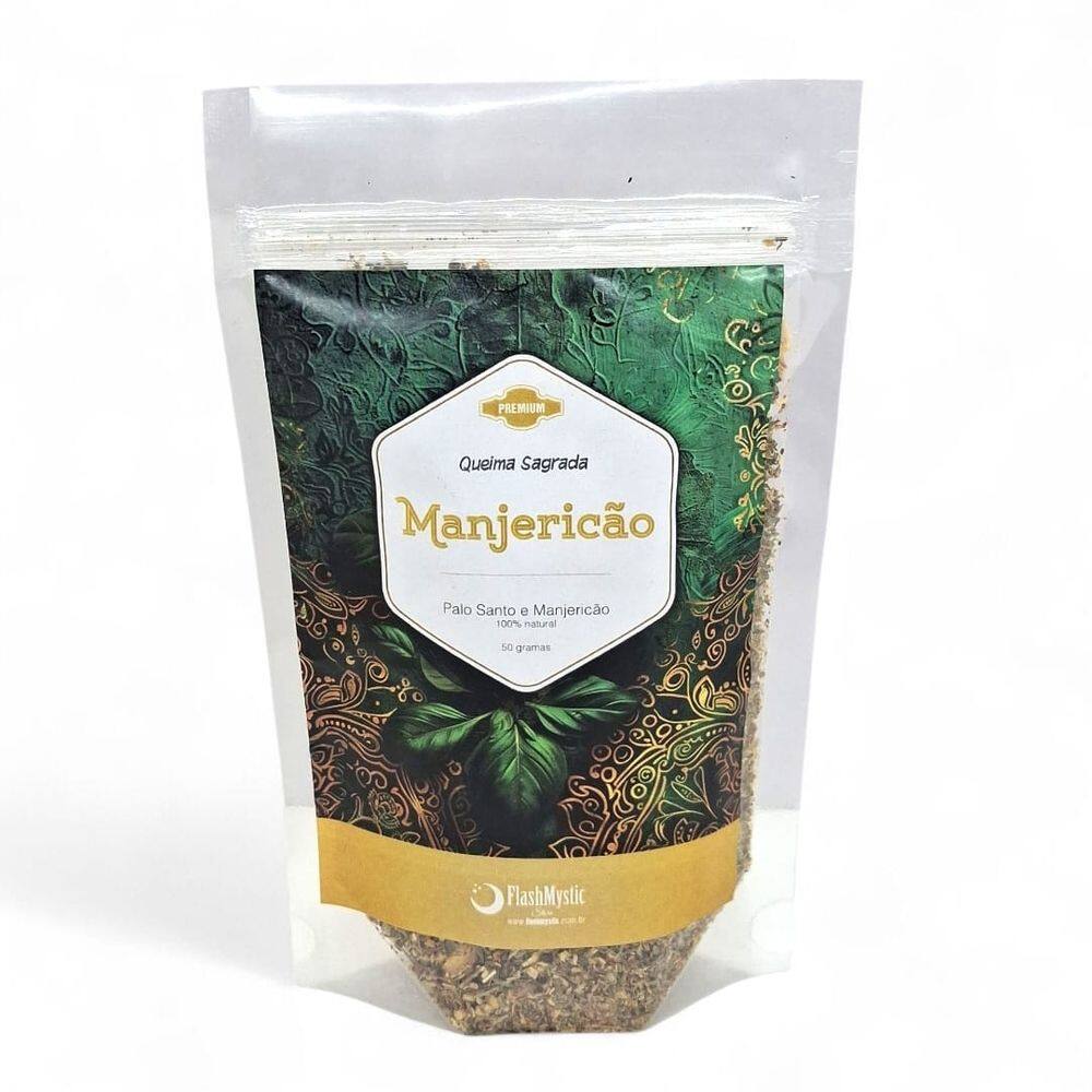 Incenso Natural Palo Santo com Manjericão Total Proteção 50g