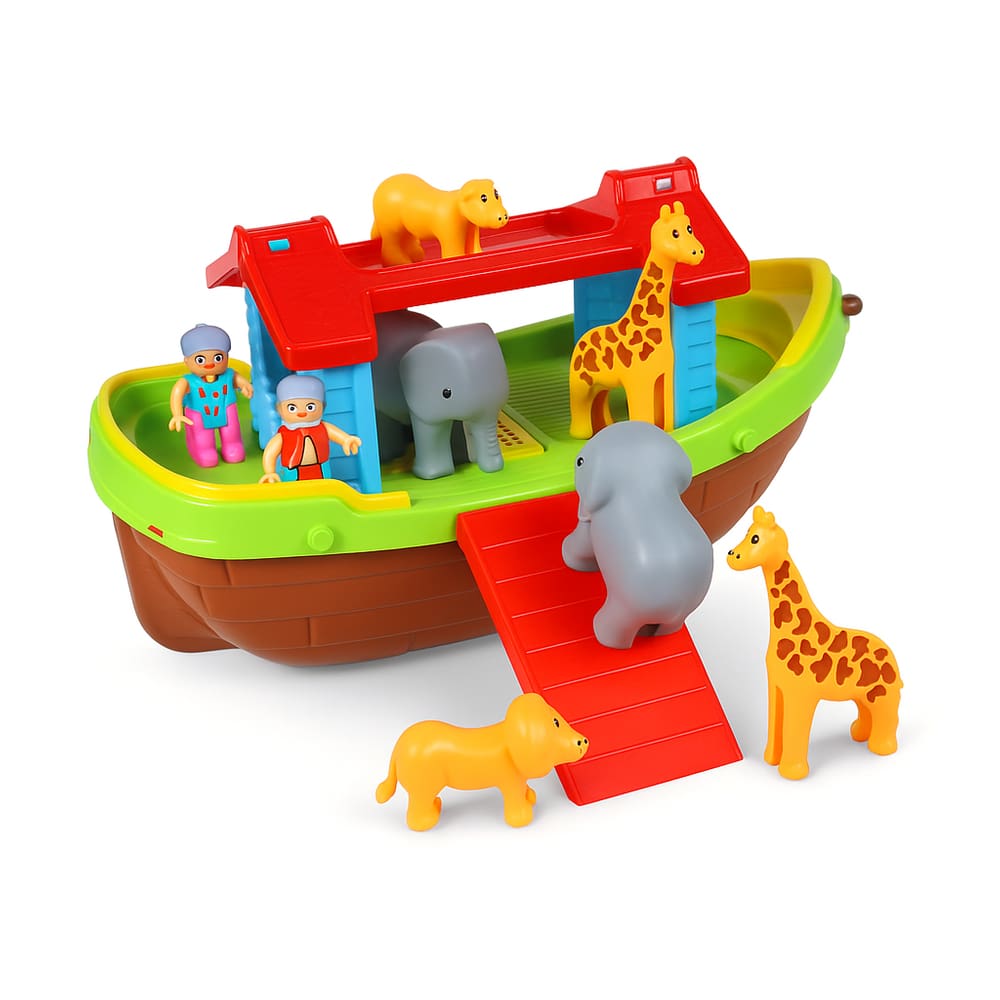 Arca de Noé Maral com 6 Animais Coloridos Infantil Criança