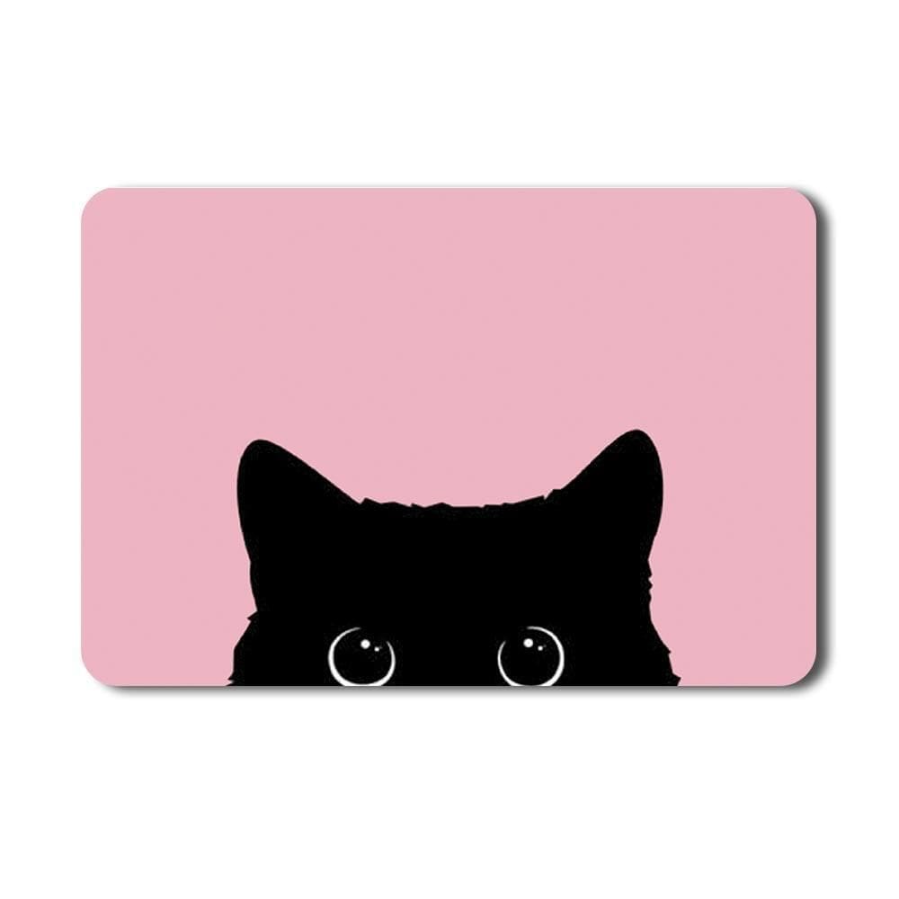 Mousepad Gato Rosto Rosa Antiderrapante Em Tecido