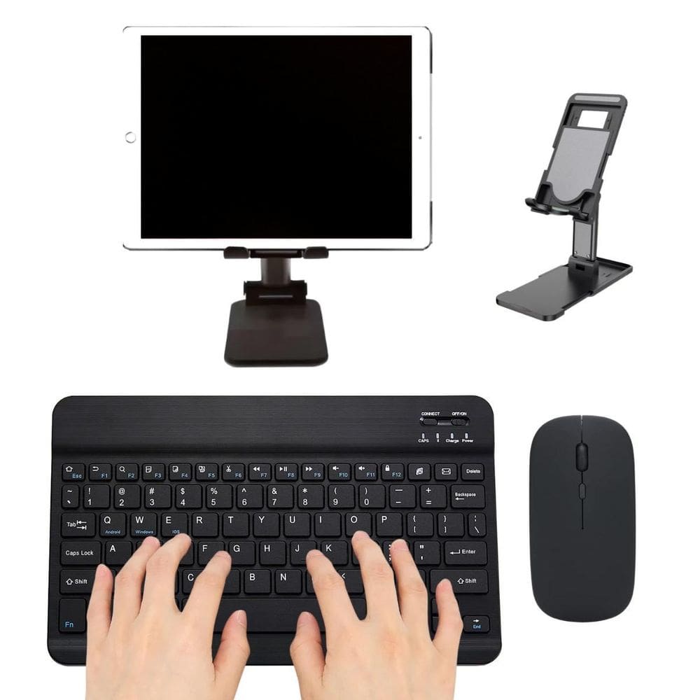 Kit Teclado Com Mouse Bluetooth + Suporte Lenovo Tab K11