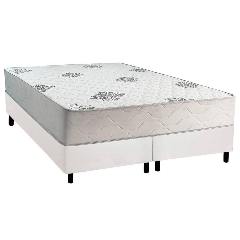 Cama Box Queen + Colchão Ortopédico Inovaflex Comfort 158x198