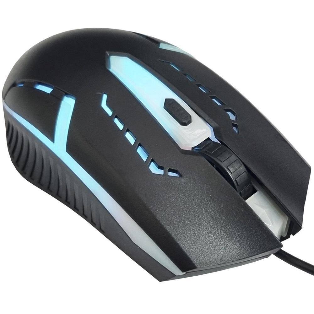 Mouse Gammer Para Jogos Com Fio Iluminação Led 7 Cores Usb