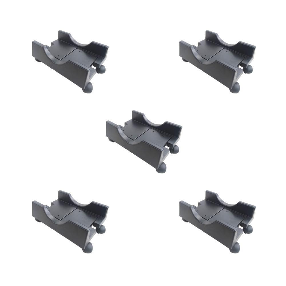 Kit 5 Suporte Cpu Nobreak Em Polipropileno Regulavel Preto