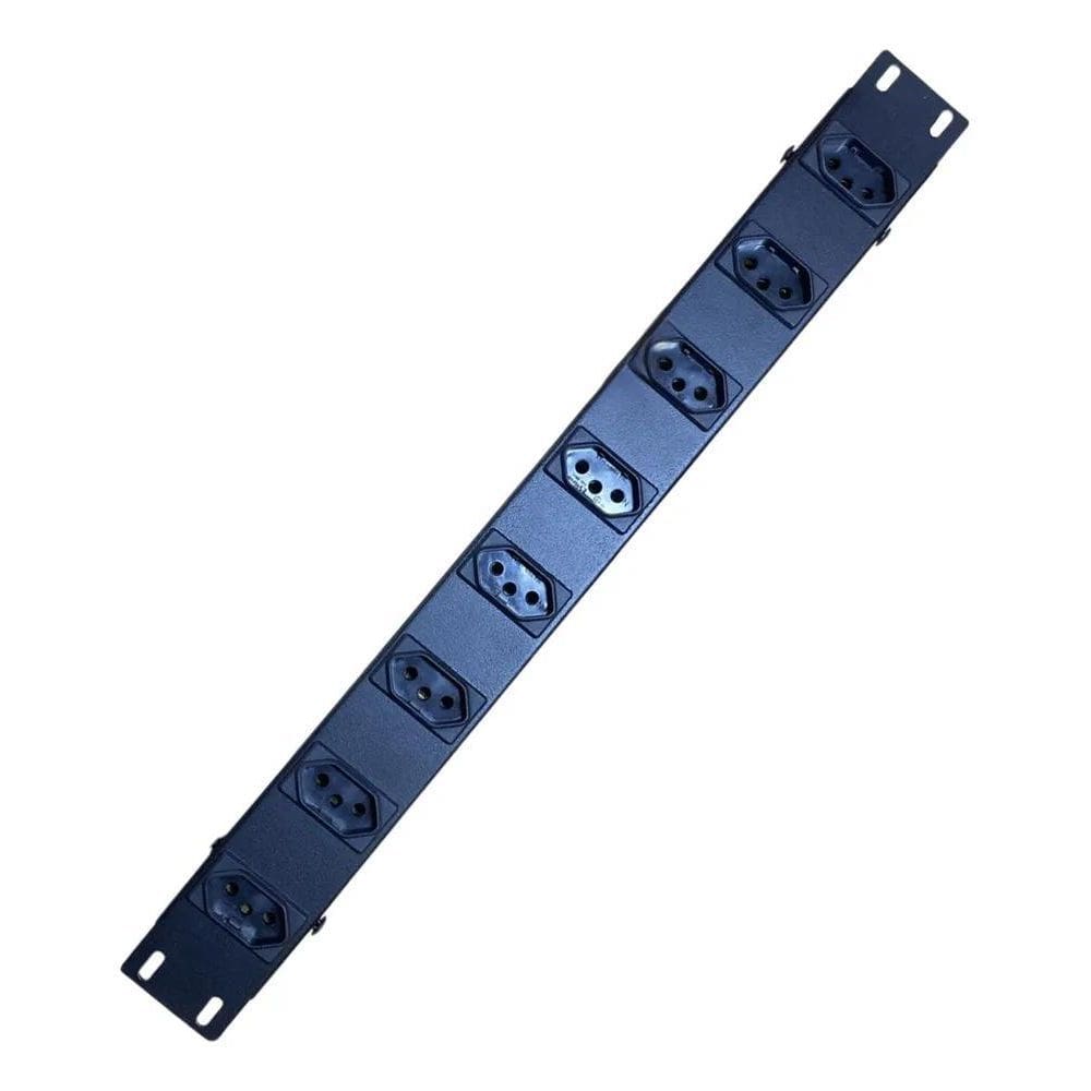 2X Filtro De Linha Regua Tomada Para Rack 8 Tomadas 20A Mvol