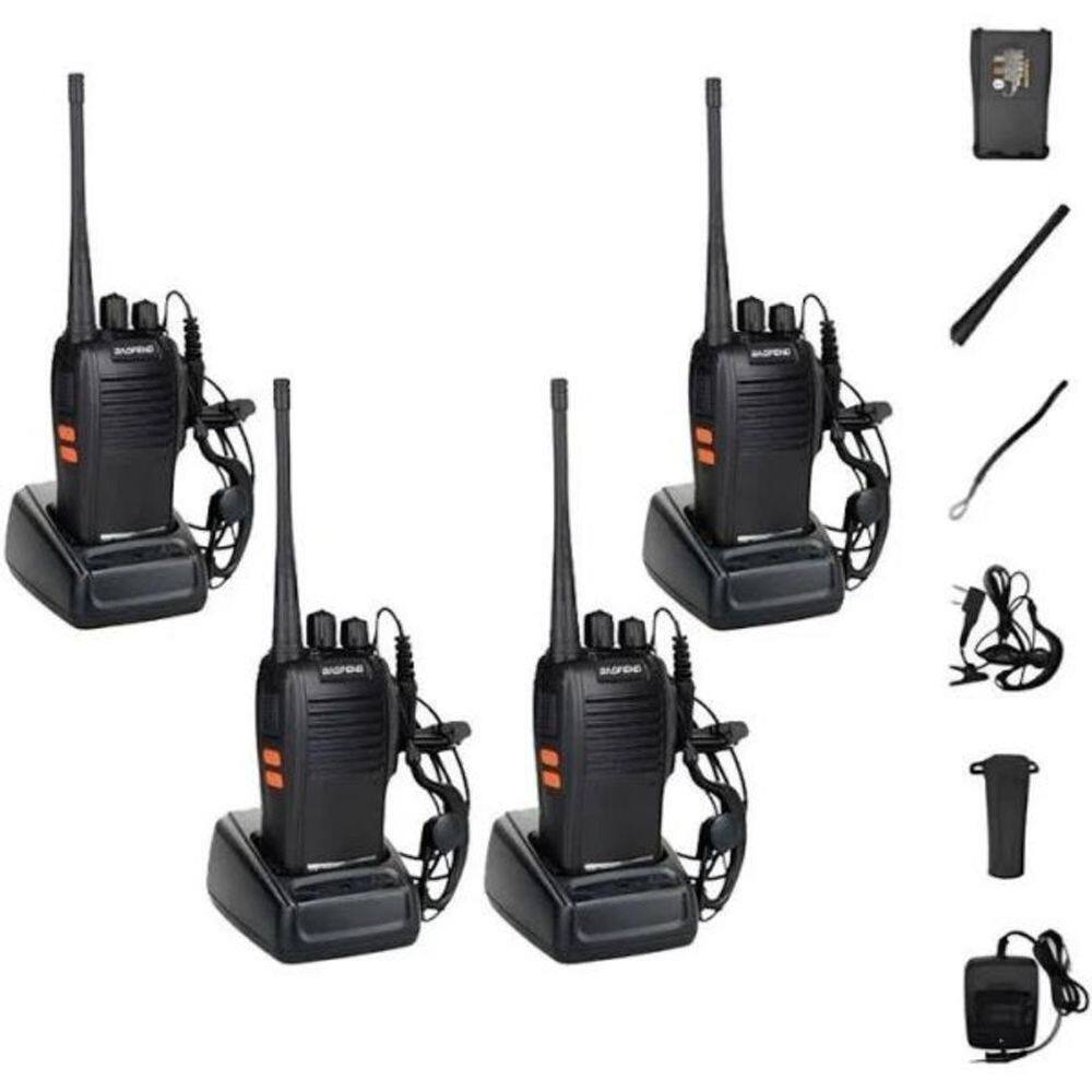Kit 4 Radios Comunicador Baofeng 777S Ht Uhf