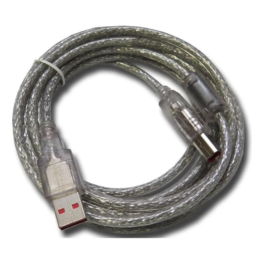 2X Cabo De Impressora Usb A/B 2.0 5,0 Metros Fcab5 Feasso Co