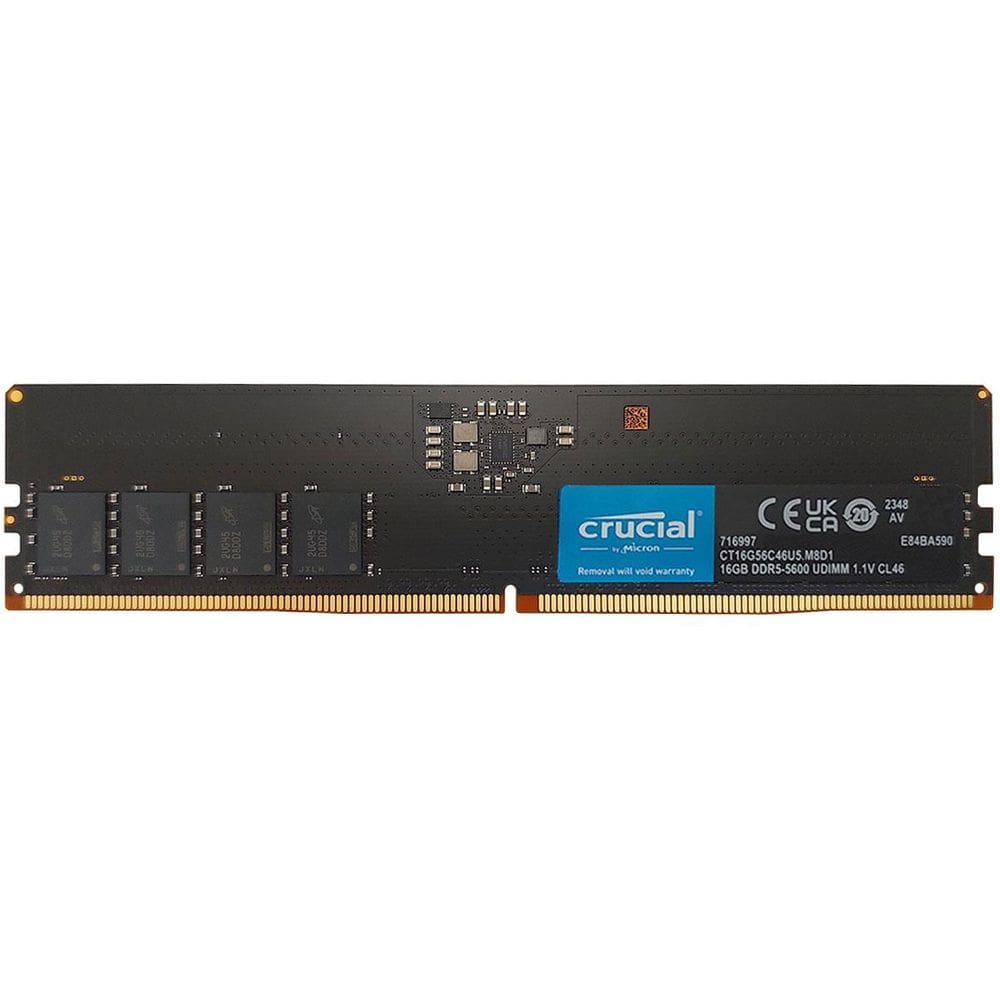 Memória 16Gb Crucial, Ddr5, 5600Mhz, Cl46 - Ct16G56C46U5