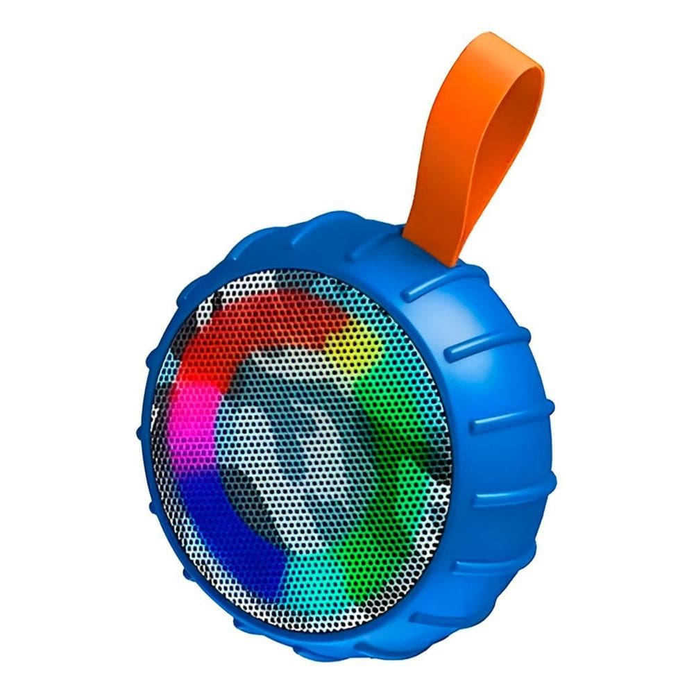 Caixa De Som Bluetooth Portátil À Prova Dágua Azul Com Alça