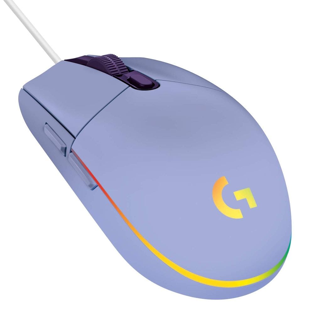 Mouse para jogos Logitech G203 8.000 DPI RGB lilás