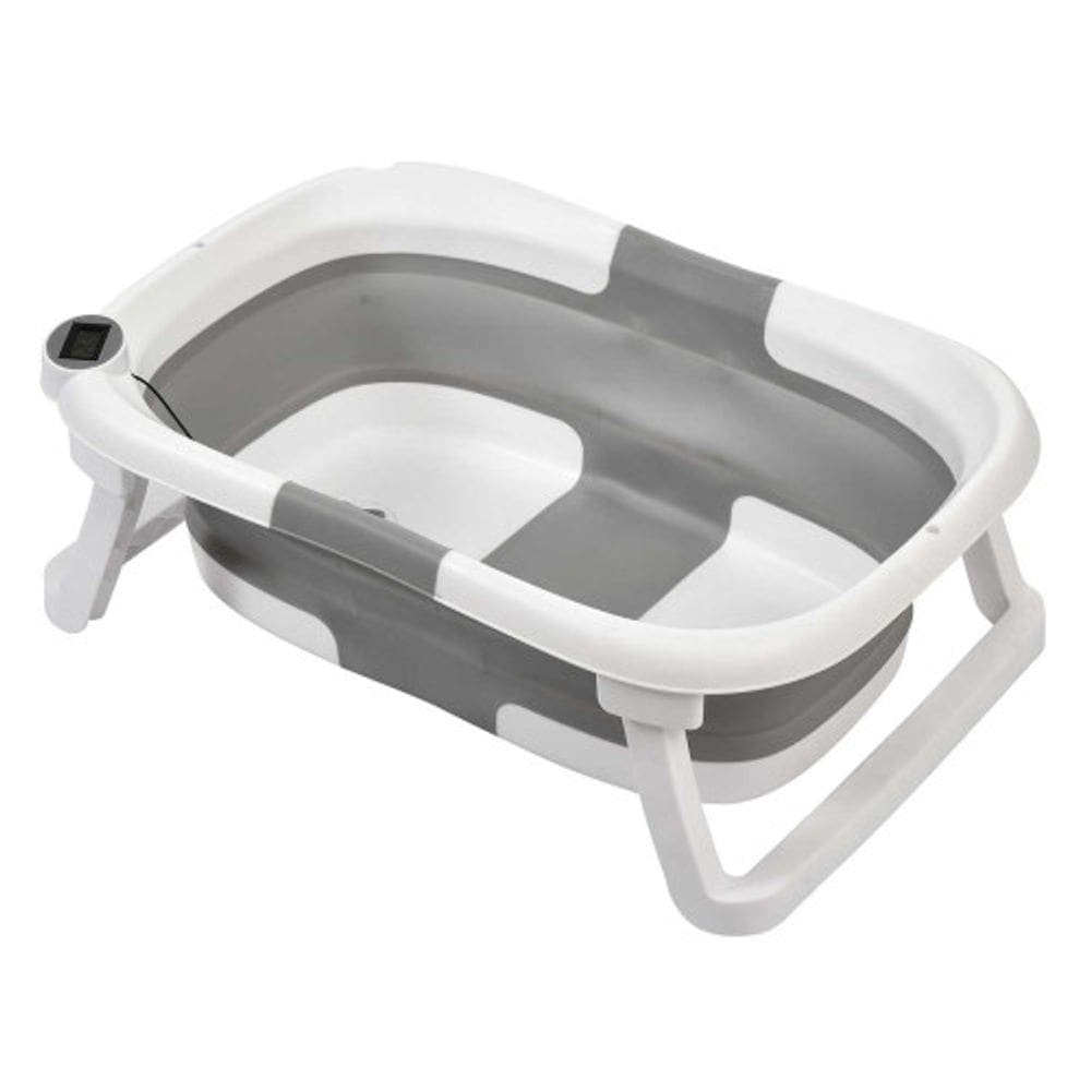Banheira de Bebê Plástica Dobrável Cinza 25Kg Galzerano