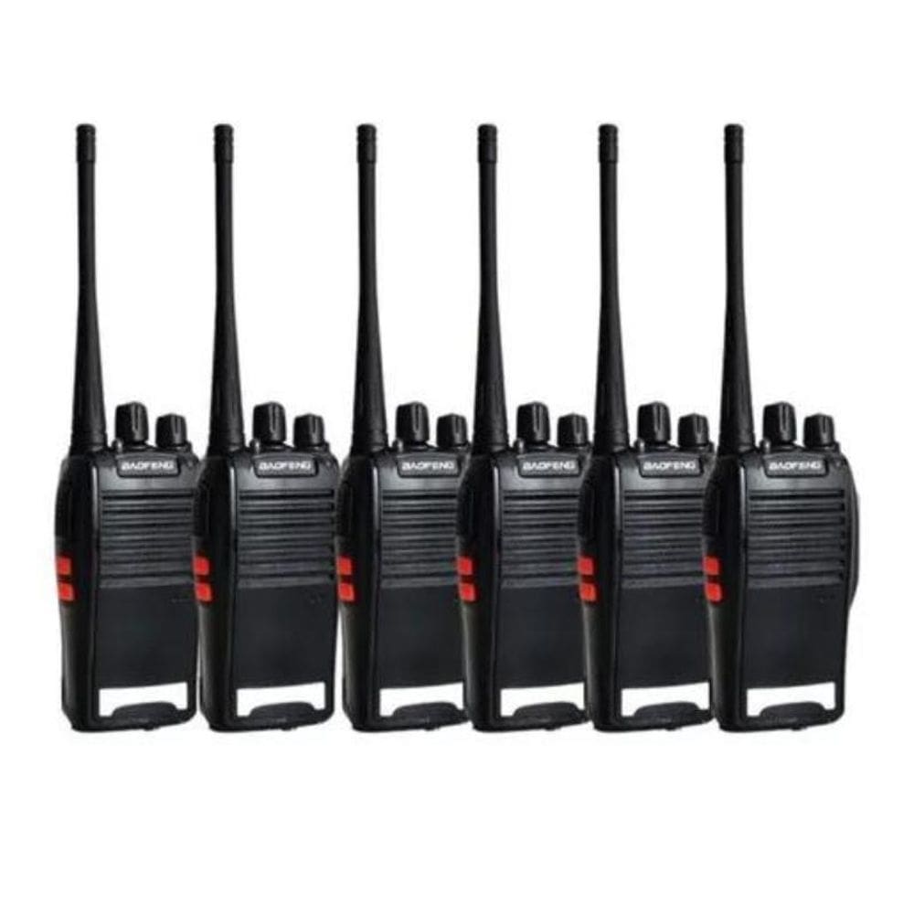 Kit 6 Radios Comunicador Baofeng 777S 16 Canais