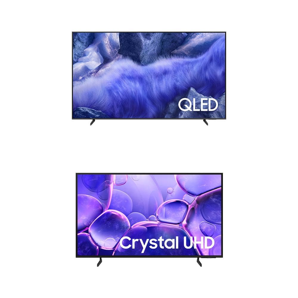 Combo Samsung Vision AI TV 75” QLED Ultra 4K QEF1 + Samsung Smart TV 50” UHD 4K U8100F