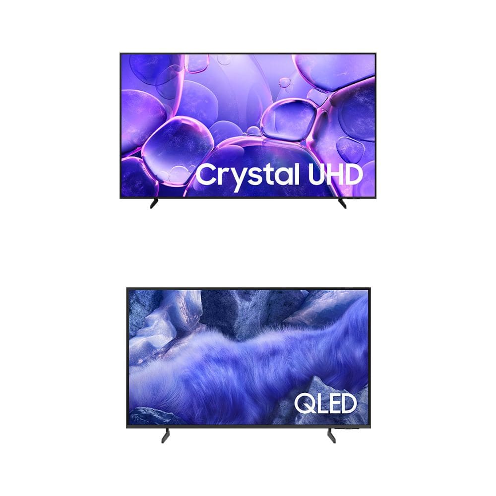 Combo Samsung Smart TV 85” UHD 4K U8100F + Samsung Vision AI TV 43” QLED Ultra 4K QEF1